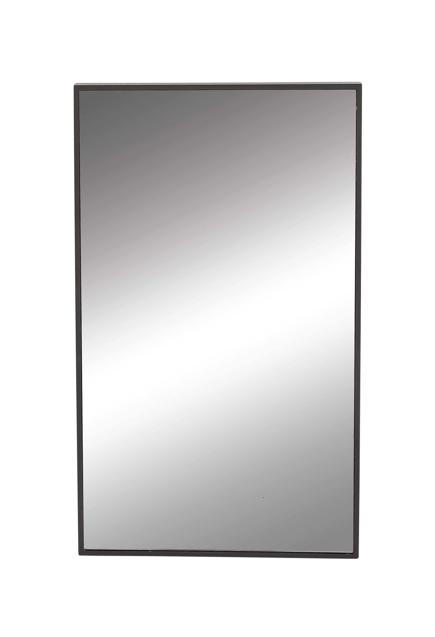 Sleek Black Wood Rectangular Dresser Mirror 18" x 32"