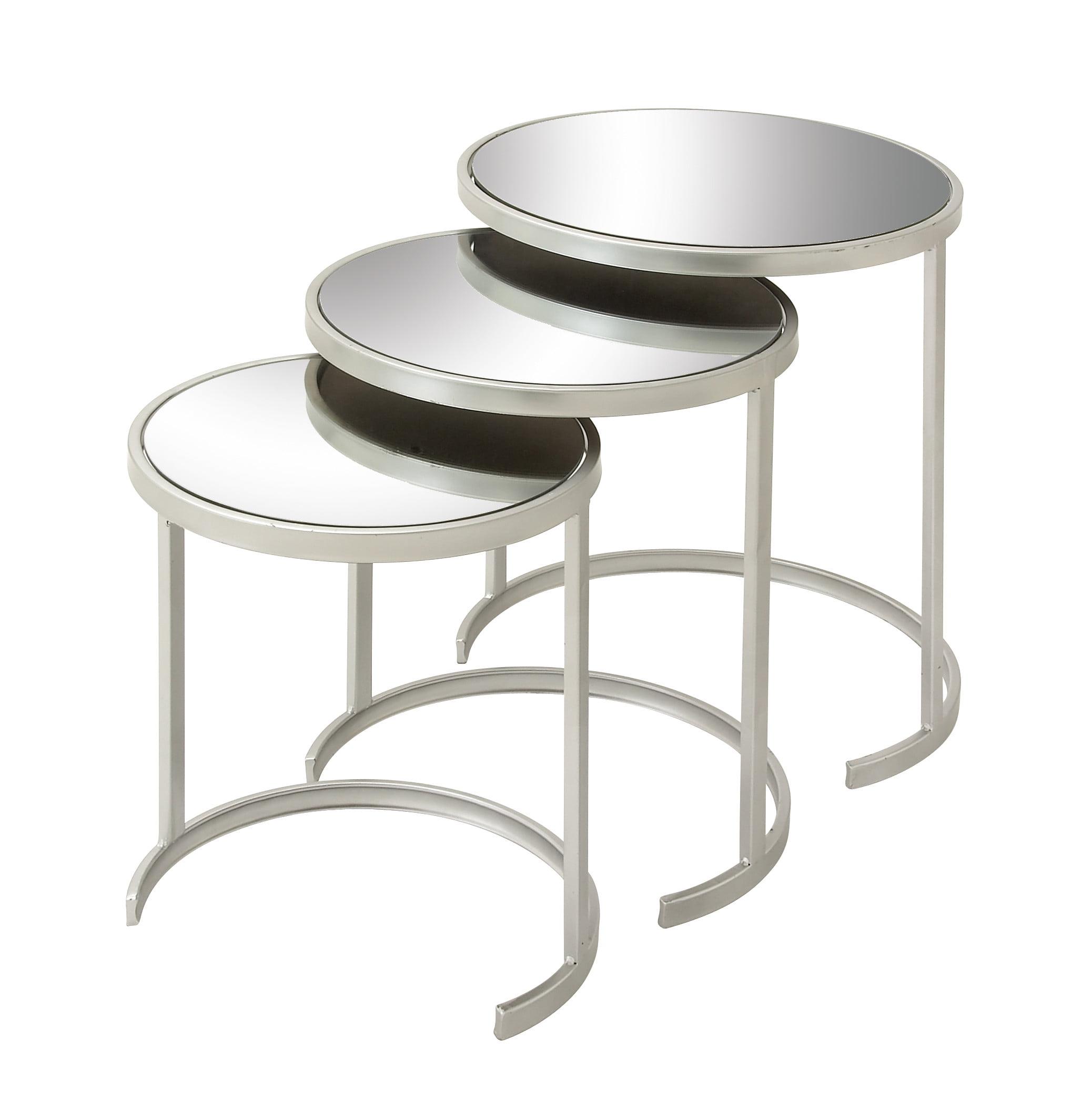 Set of 3 Contemporary Metal Accent Table - Olivia & May