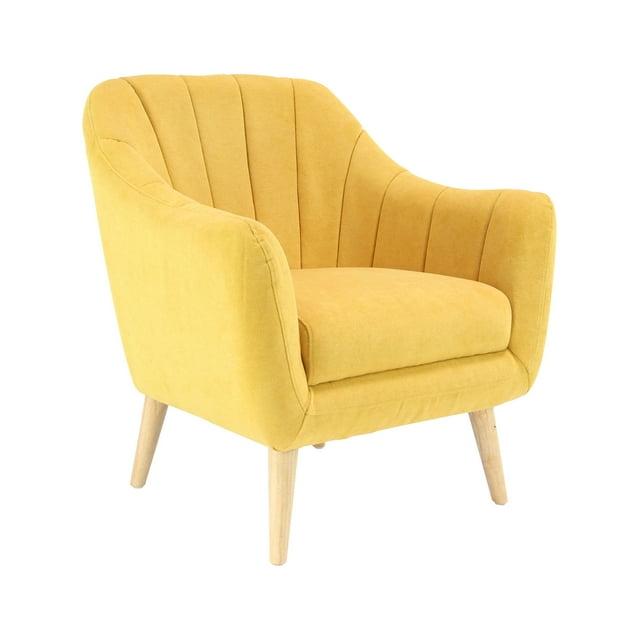 32" x 30" Modern Fabric Accent Chair Yellow - Olivia & May