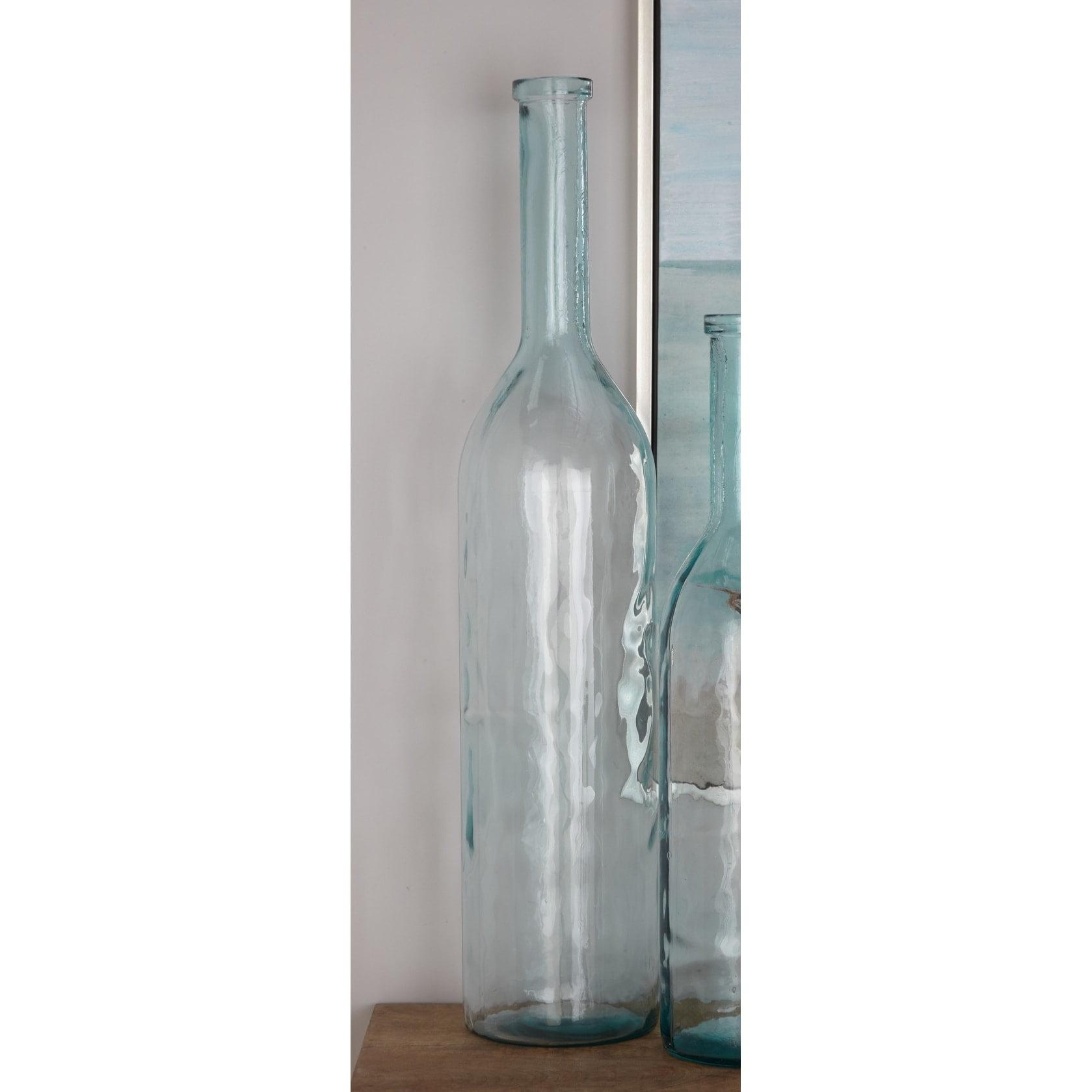 Highland Dunes Recycled Glass Handmade Spanish Decorative Blue Vase