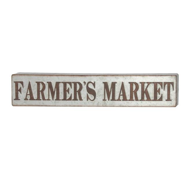 DecMode Indoor Grey Metal Farmhouse Sign Wall Decor