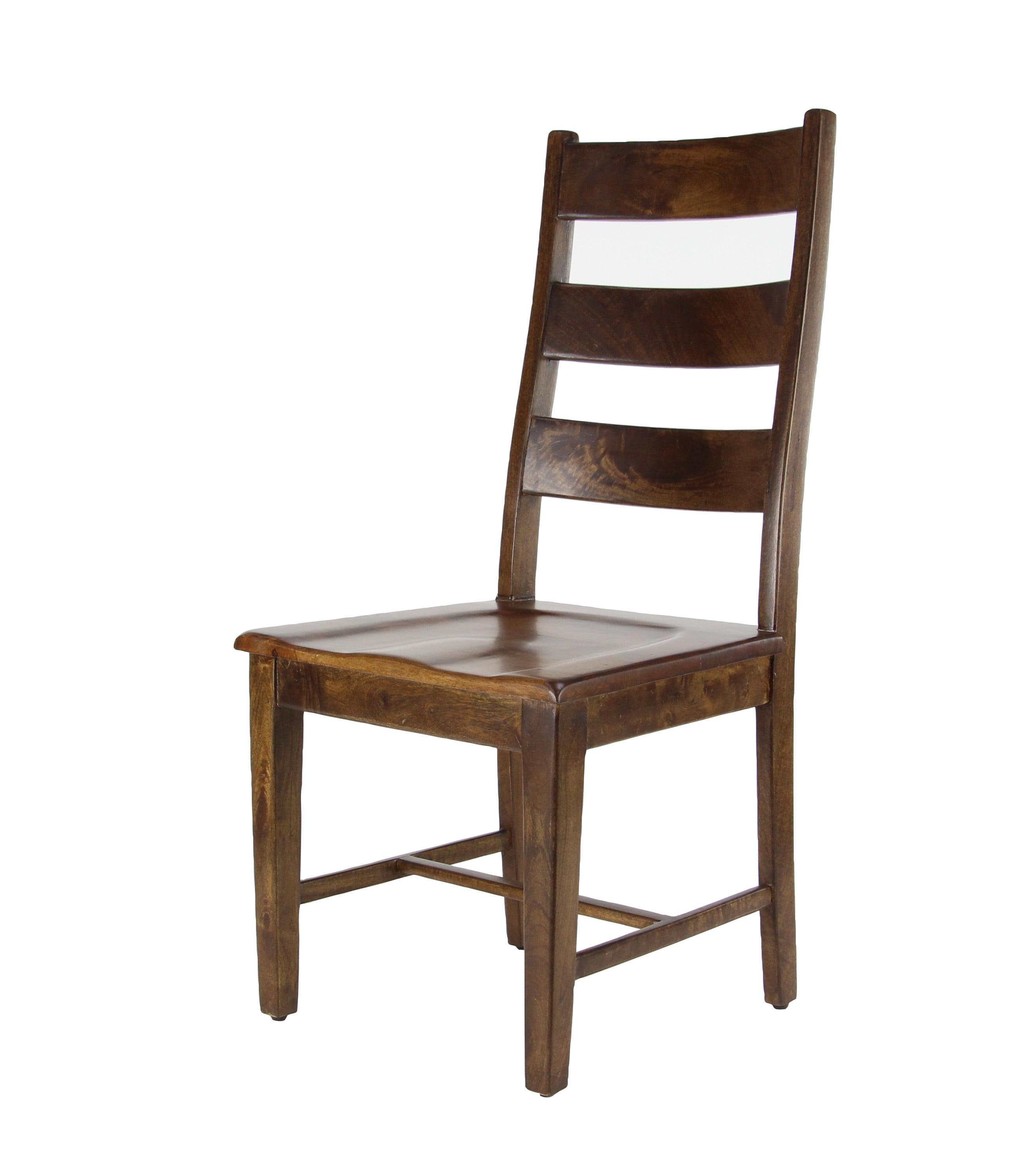 Rustic Reclaimed Mango Wood Bar Height Chair in Dark Brown