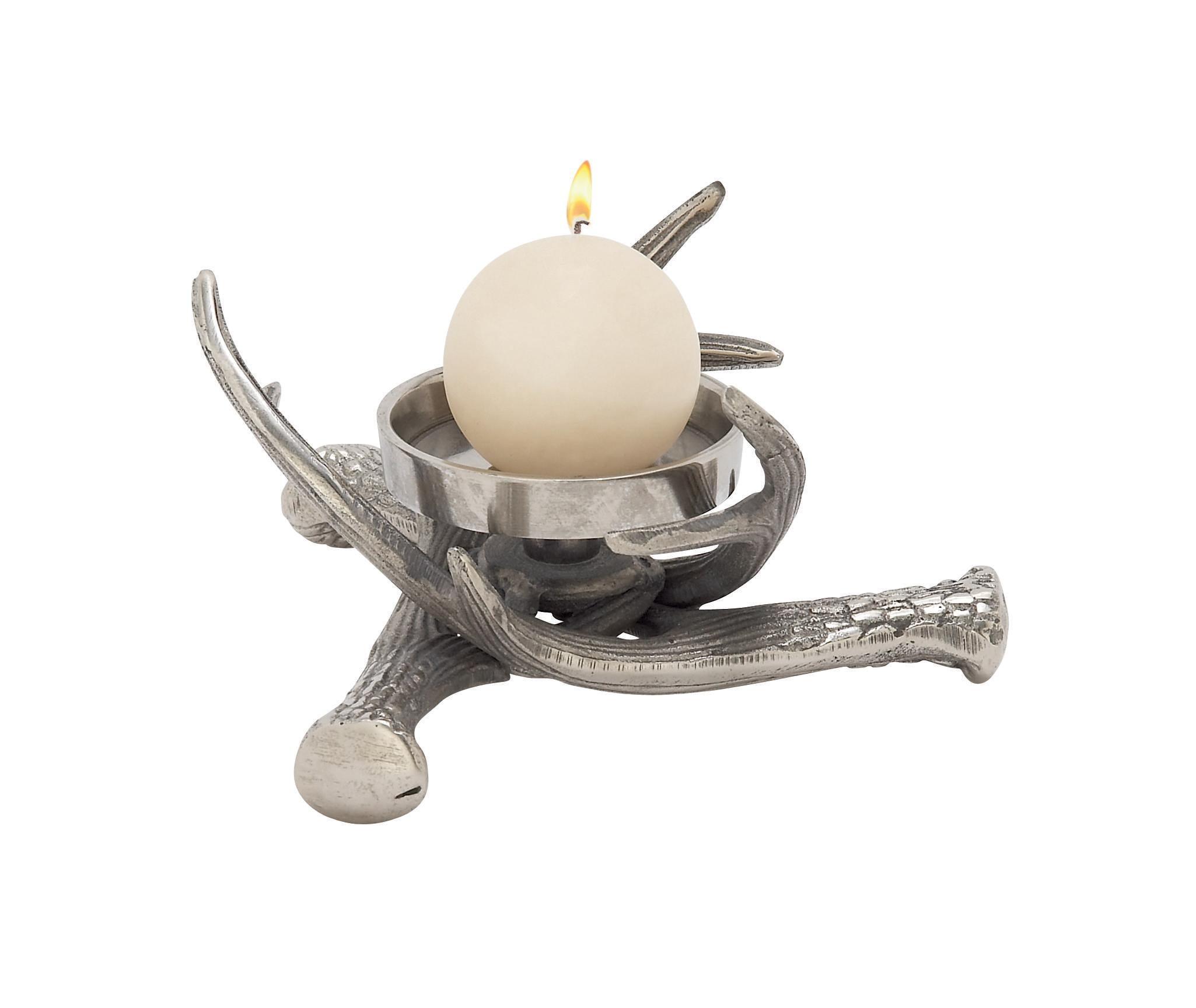Aluminum Metal Antler Decorative Candle Holder