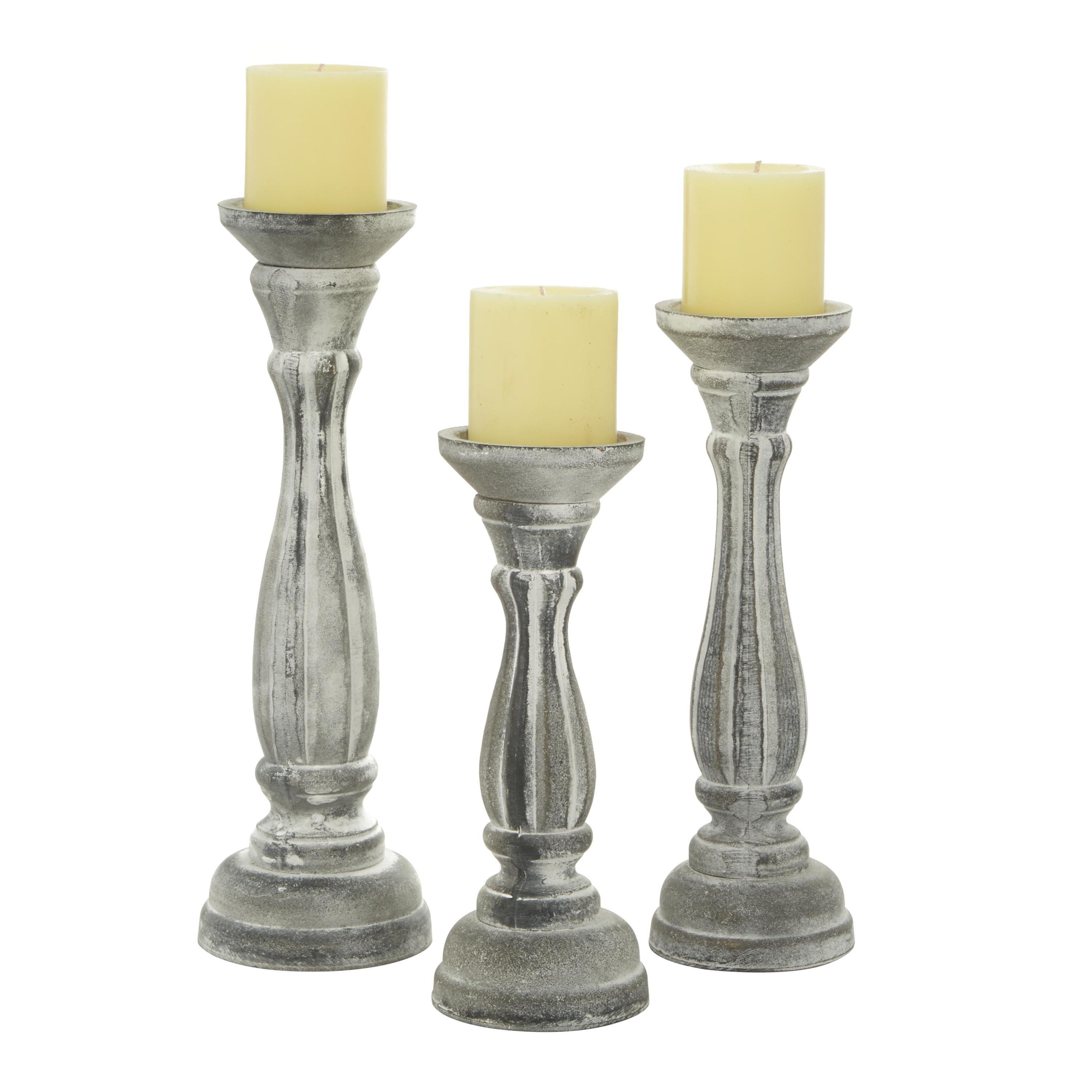 UMA Enterprises Wood Tabletop Candlestick