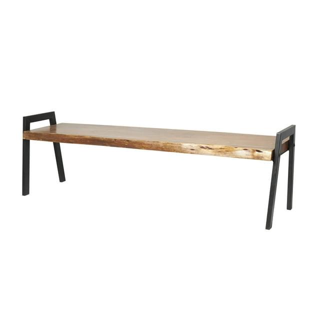 Natural Wooden Bench Brown - Olivia & May: Entryway, Bedroom, Long Design, 3-Person Seating