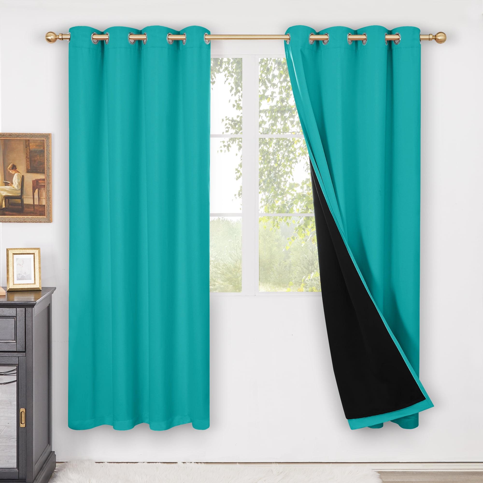 Deconovo Deconovo 100 Percent Blackout with Liner Grommet Curtain Panel Pair (Set of 2)