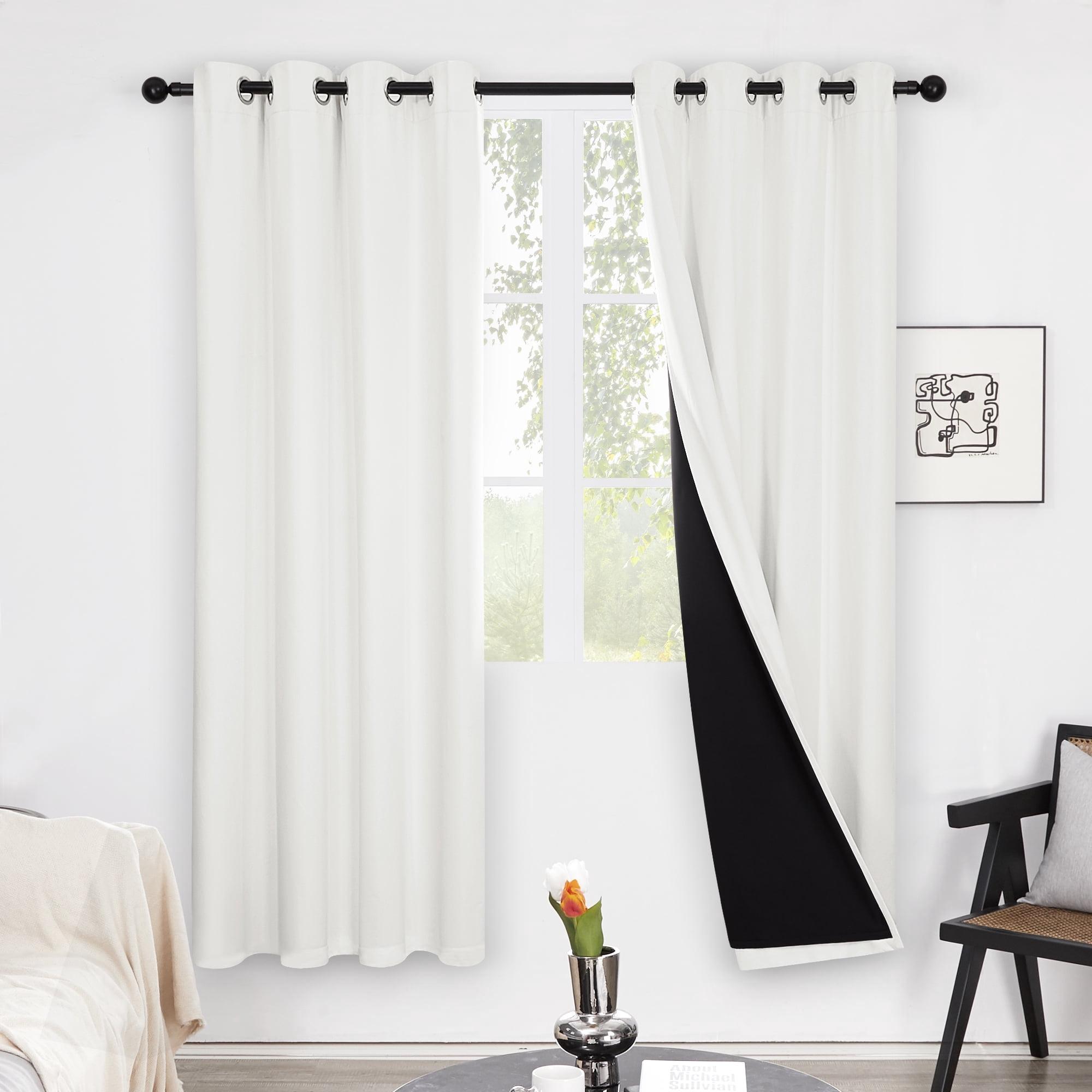 Deconovo Deconovo 100 Percent Blackout with Liner Grommet Curtain Panel Pair (Set of 2)