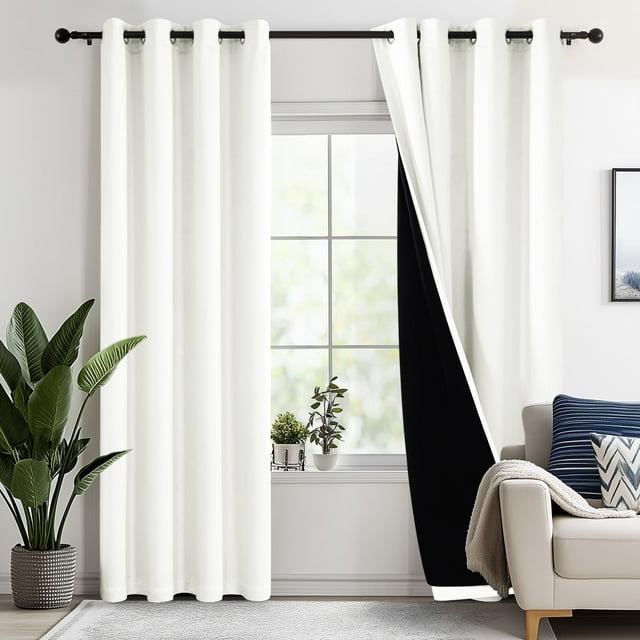 Deconovo Deconovo 100 Percent Blackout with Liner Grommet Curtain Panel Pair (Set of 2)