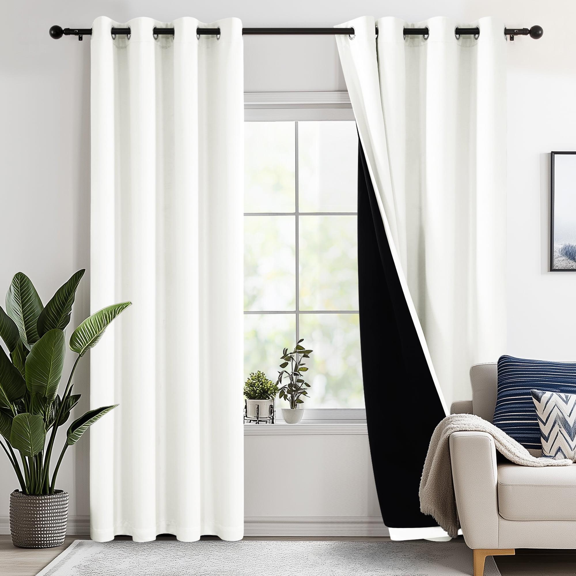 Deconovo Deconovo 100 Percent Blackout with Liner Grommet Curtain Panel Pair (Set of 2)
