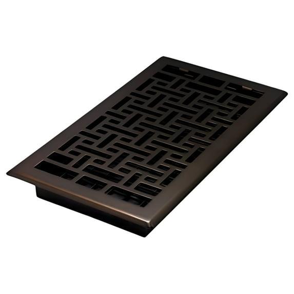 Decor Grates AJH612-RB Oriental Floor Register 6-Inch by 12-Inch Rubbed Bronze