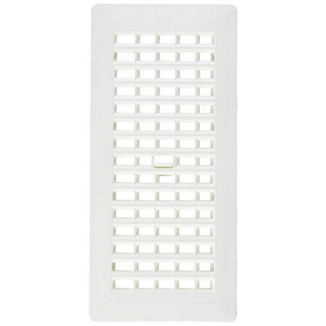 Decor Grates PL410-WH 4-Inch by 10-Inch Plastic Floor Register, White