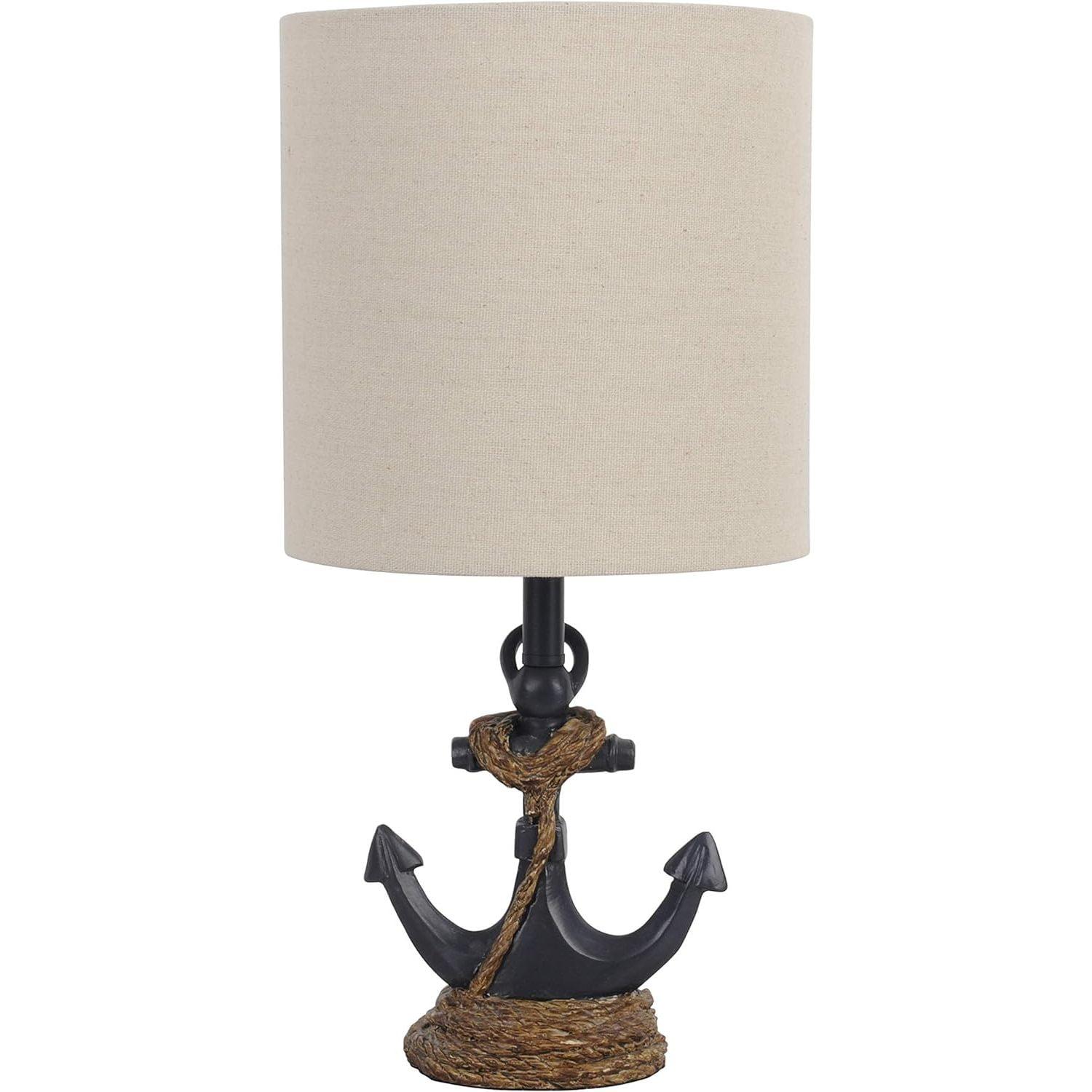 Decor Therapy Saylor Anchor Resin Table Lamp Navy