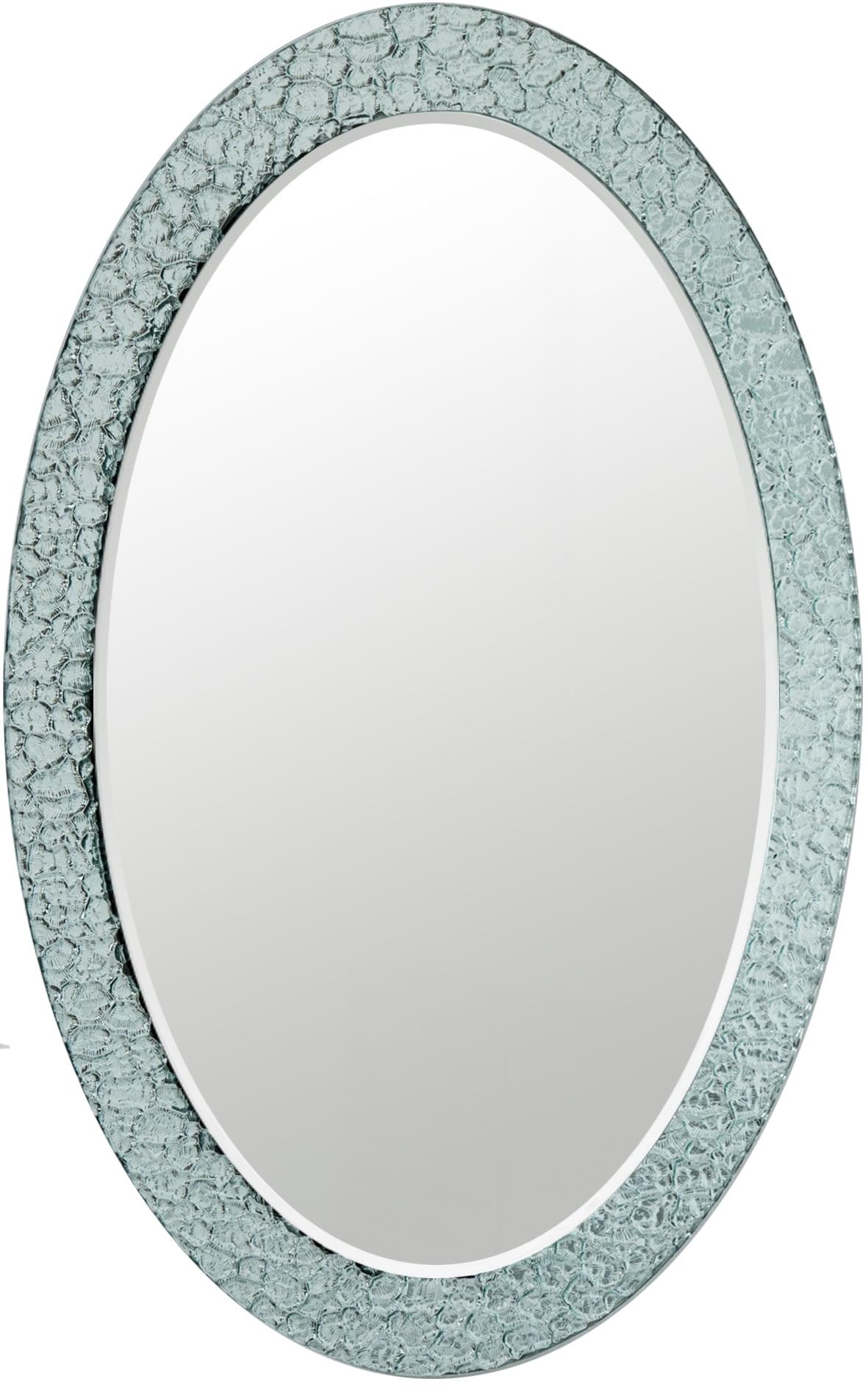 Elegant Jewel 31.5" x 23.6" Frameless Oval Wall Mirror