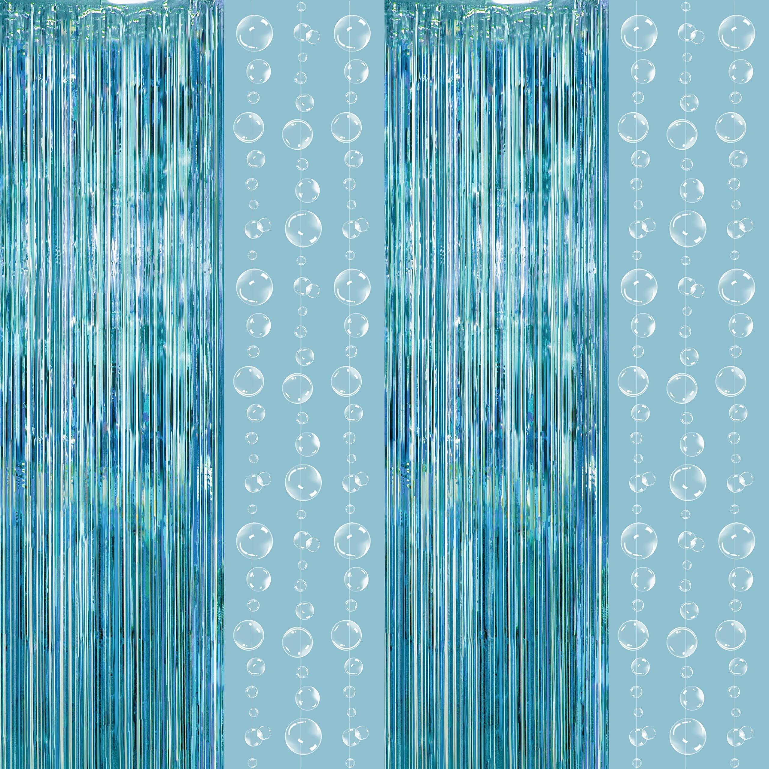 Decor365 Under The Sea STF9 Party Decorations Bubble Garland Backdrop Mermaid Streamer Ocean Theme Foil Fringe Curtain Beach Baby Shower Spongebob Birthday Decor Pool Party Supplies