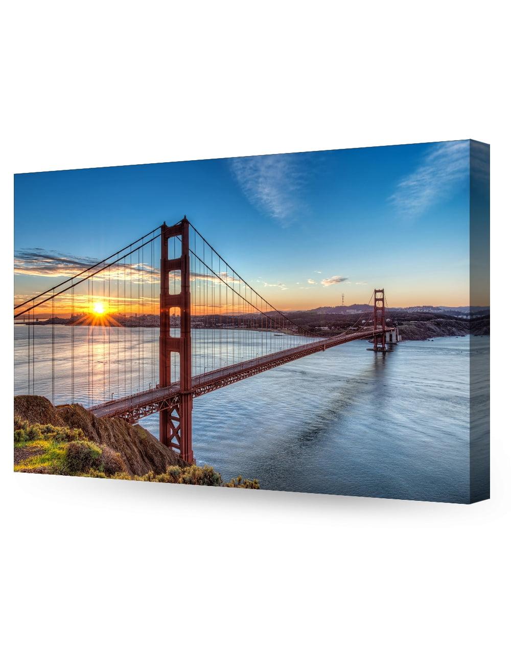 DecorArts - Golden Gate Bridge, San Francisco, Califonia. Giclee Canvas Prints for Wall Decor. 30x20"x1.5"