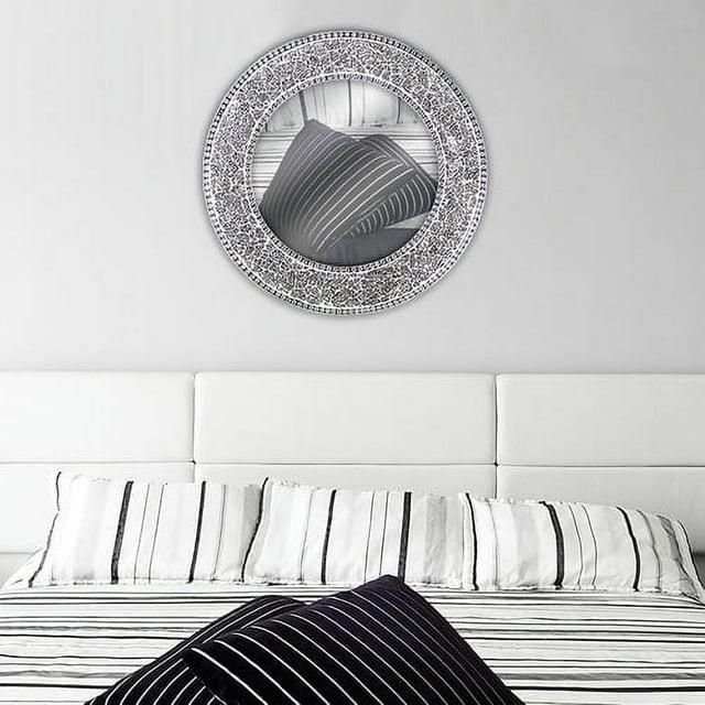 World Menagerie Cobberas Manufactured Wood, Glass Round Wall Mirror