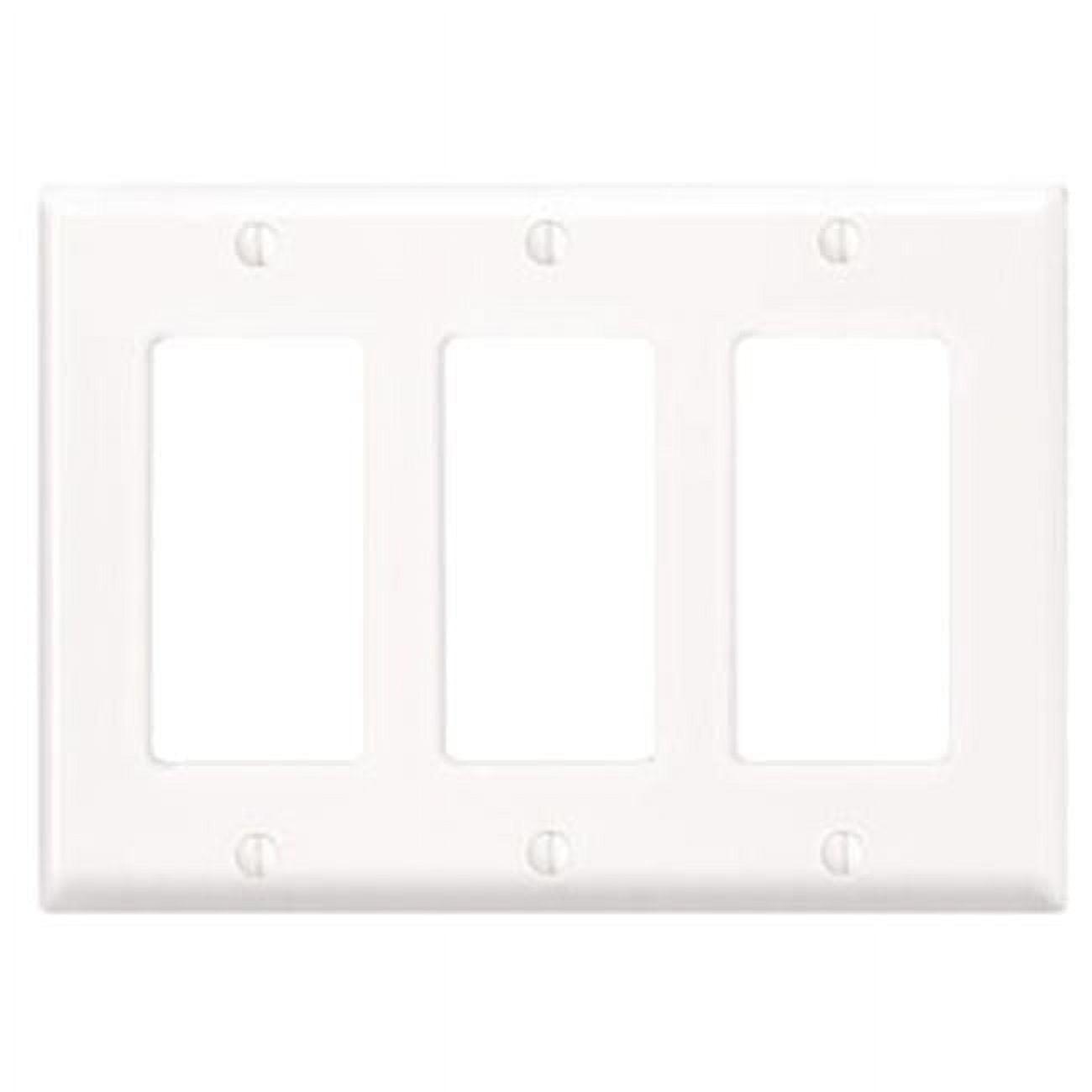 White 3-Gang Thermoset Mounting Plate