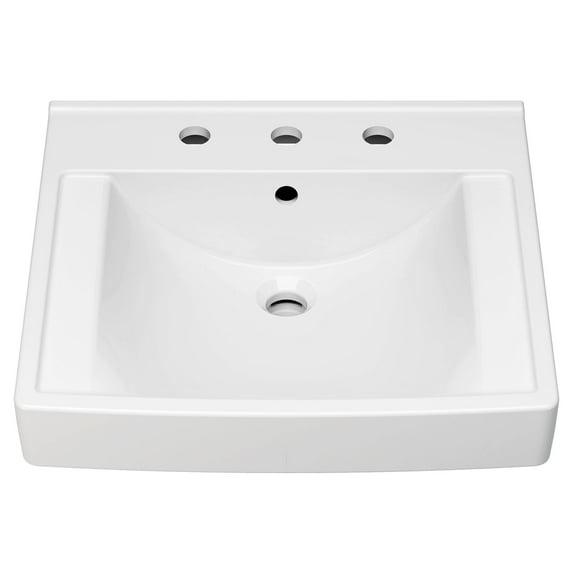 American Standard Decorum 20.25'' White Vitreous China Rectangular Bathroom Sink with Overflow