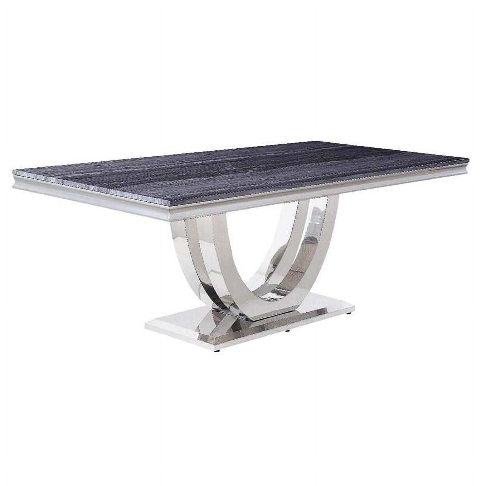 Cambrie 42" Contemporary Faux Marble Dining Table