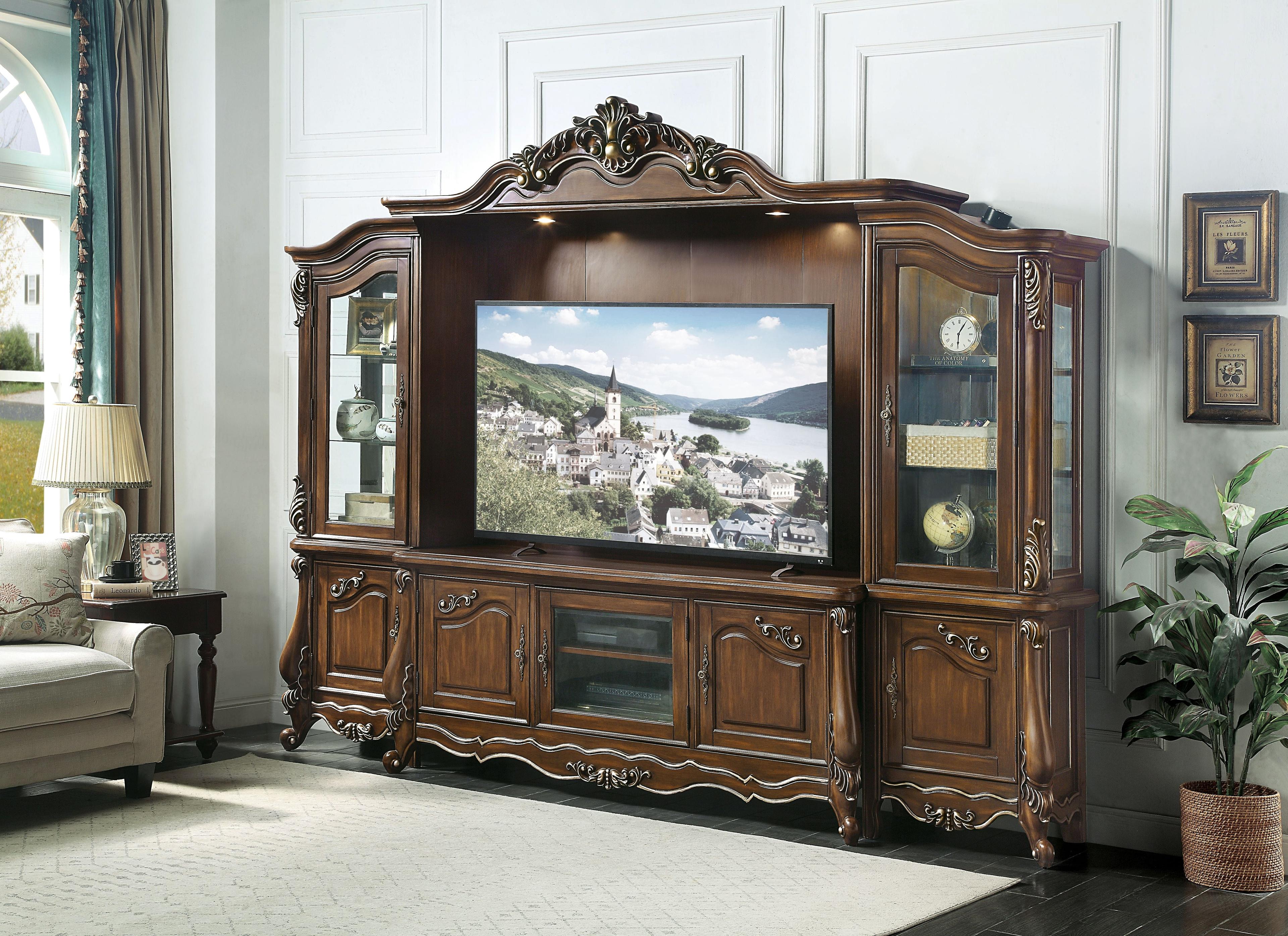 ACME Latisha ENTERTAINMENT CENTER Antique Oak Finish LV01355