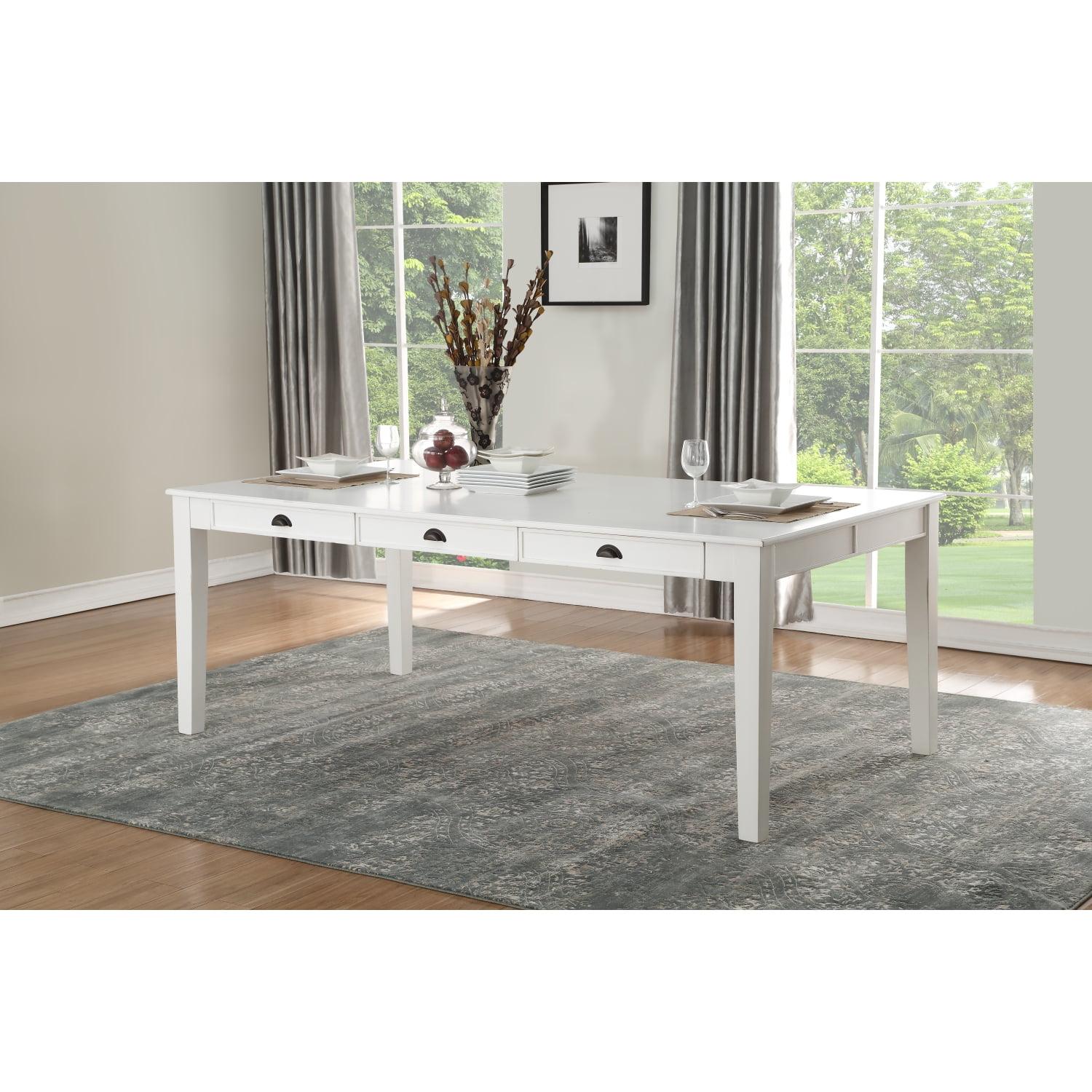 78&#34; Renske Dining Table Antique White Finish - Acme Furniture