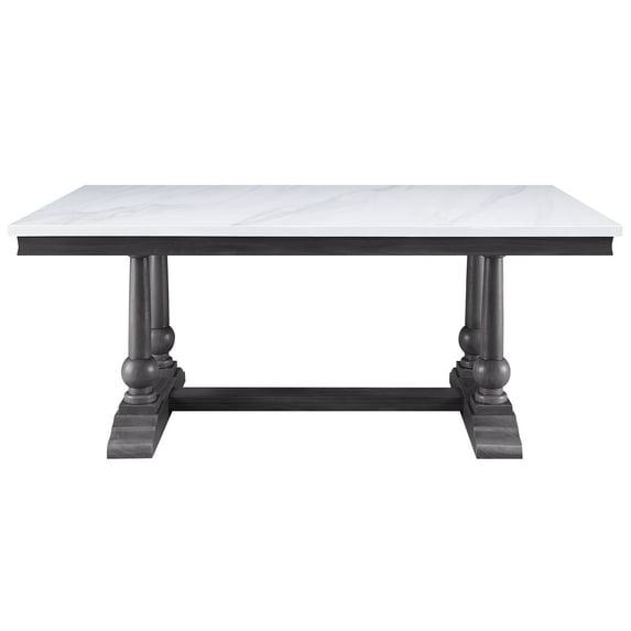 Andrew Home Studio Faux Marble Top Dining Table