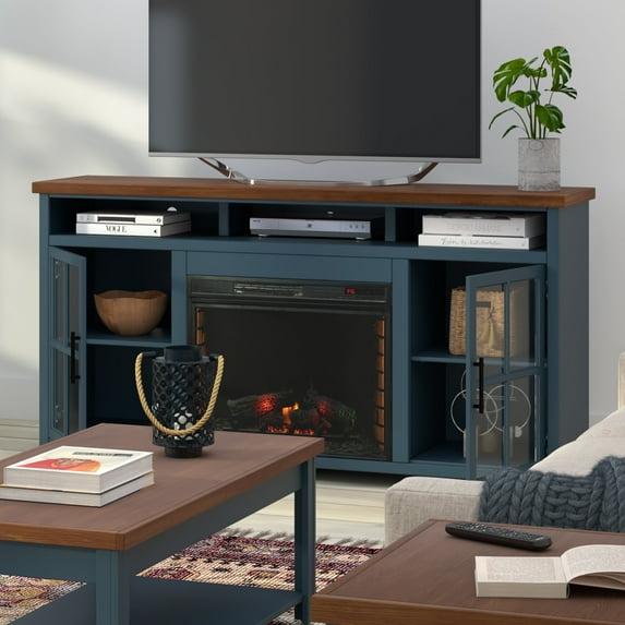 Audiohome Nantucket 74 Inch Fireplace TV Stand Console For Tvs Up To 85 Inches