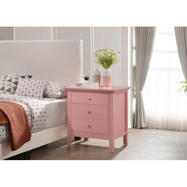 Hammond 3 - Drawer Nightstand Bed Side Table Wood Nightstand Small Bedside Table And Dresser