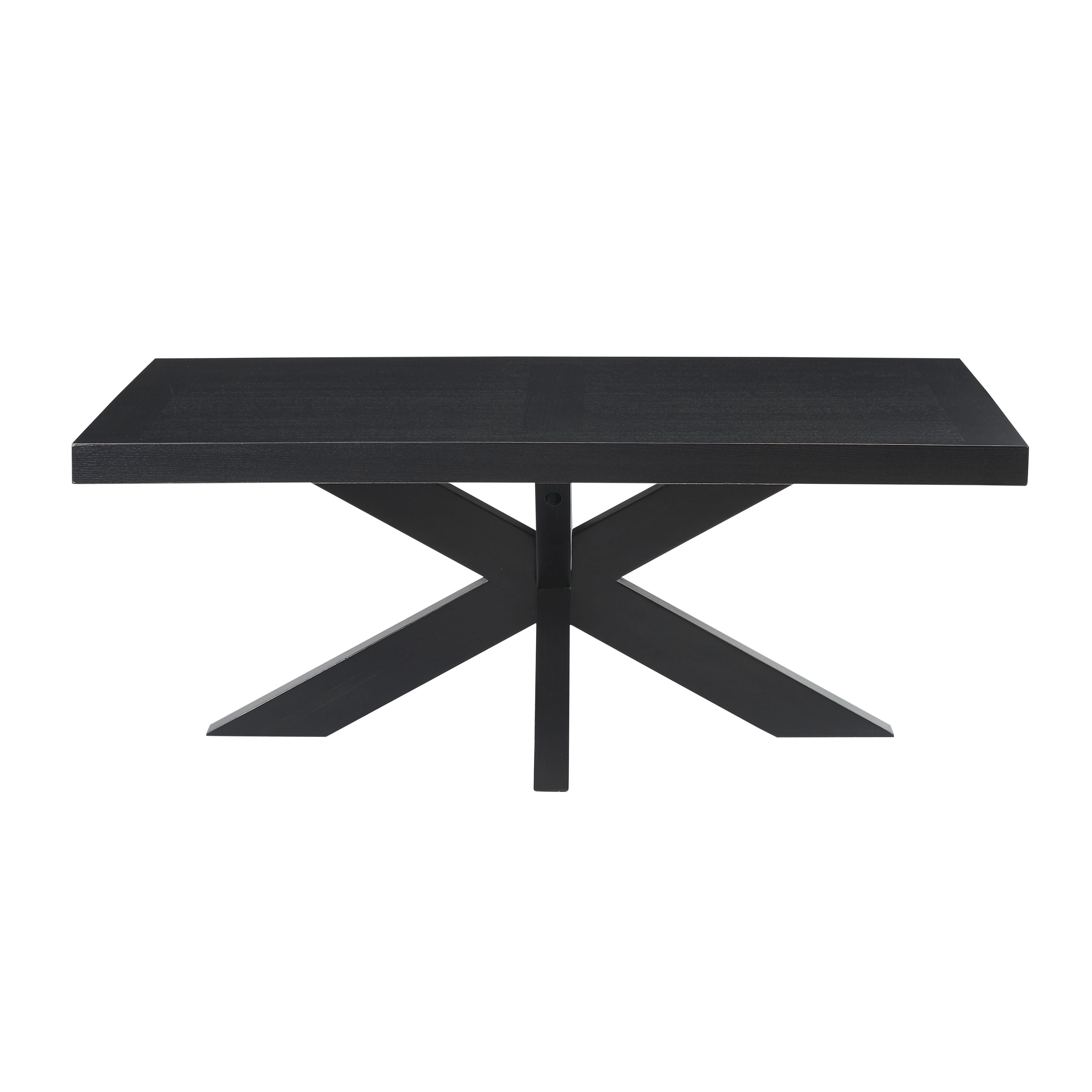 Black Square Wood Contemporary Coffee Table