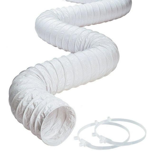 Deflect-O  8 ft. L x 4 in. Dia. White  Vinyl  Dryer and Vent Hose
