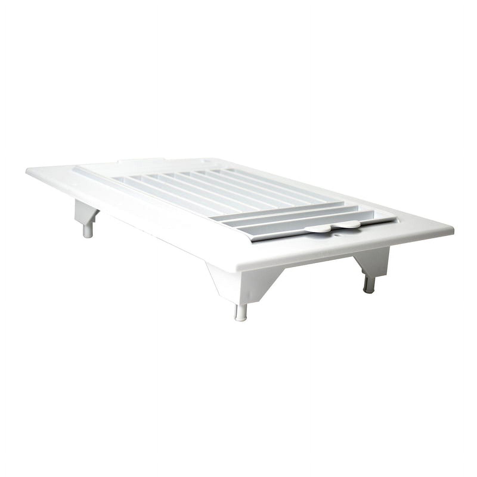 Deflect-O 10 x 6 Inch White Plastic 3-Way Ceiling Register