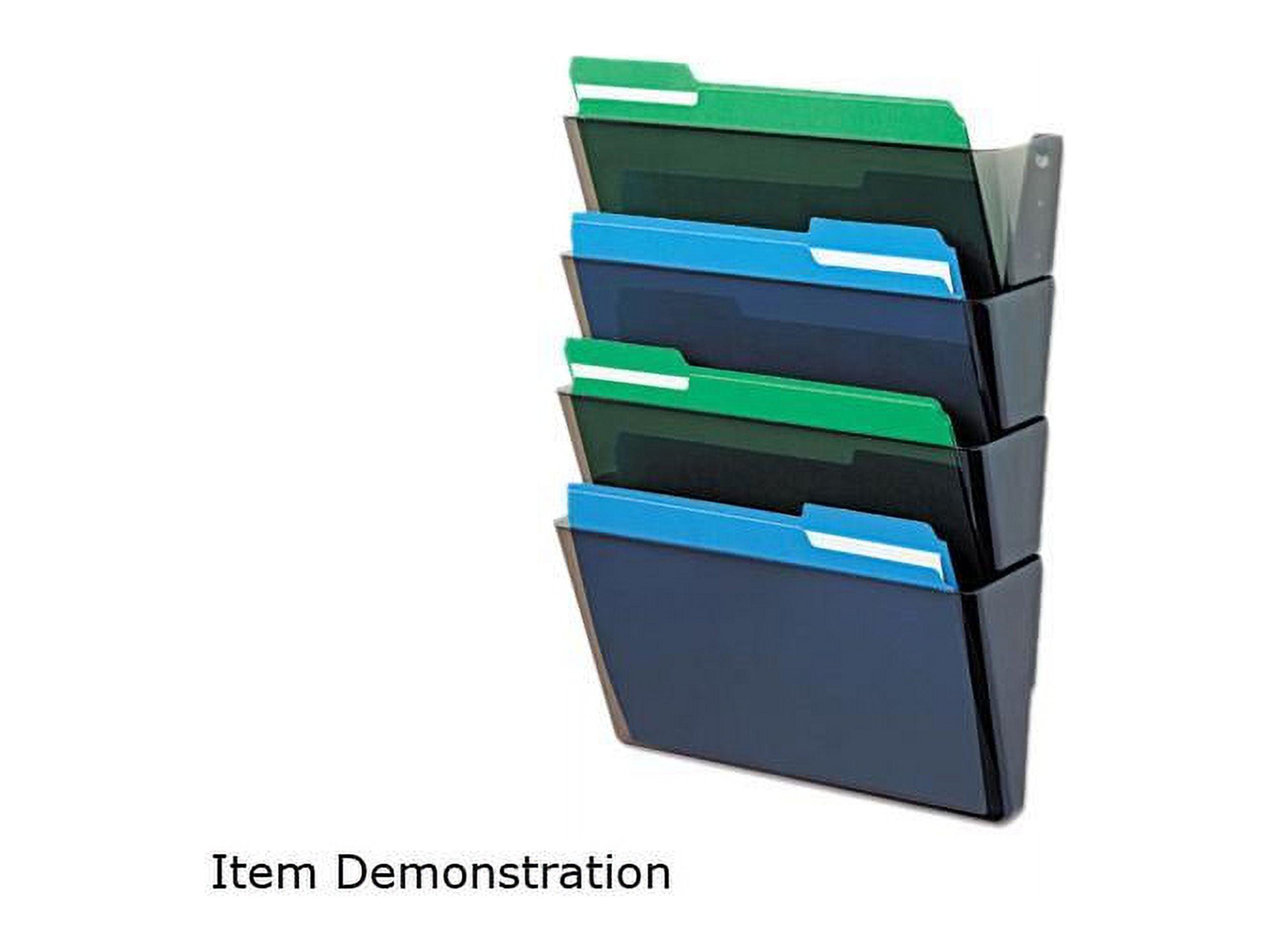 Smoke Plastic Four-Pocket Wall File System