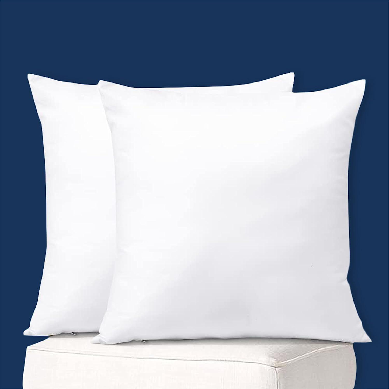 Premium Organic Cotton Pillow Insert, 100% White Duck Feather Filling