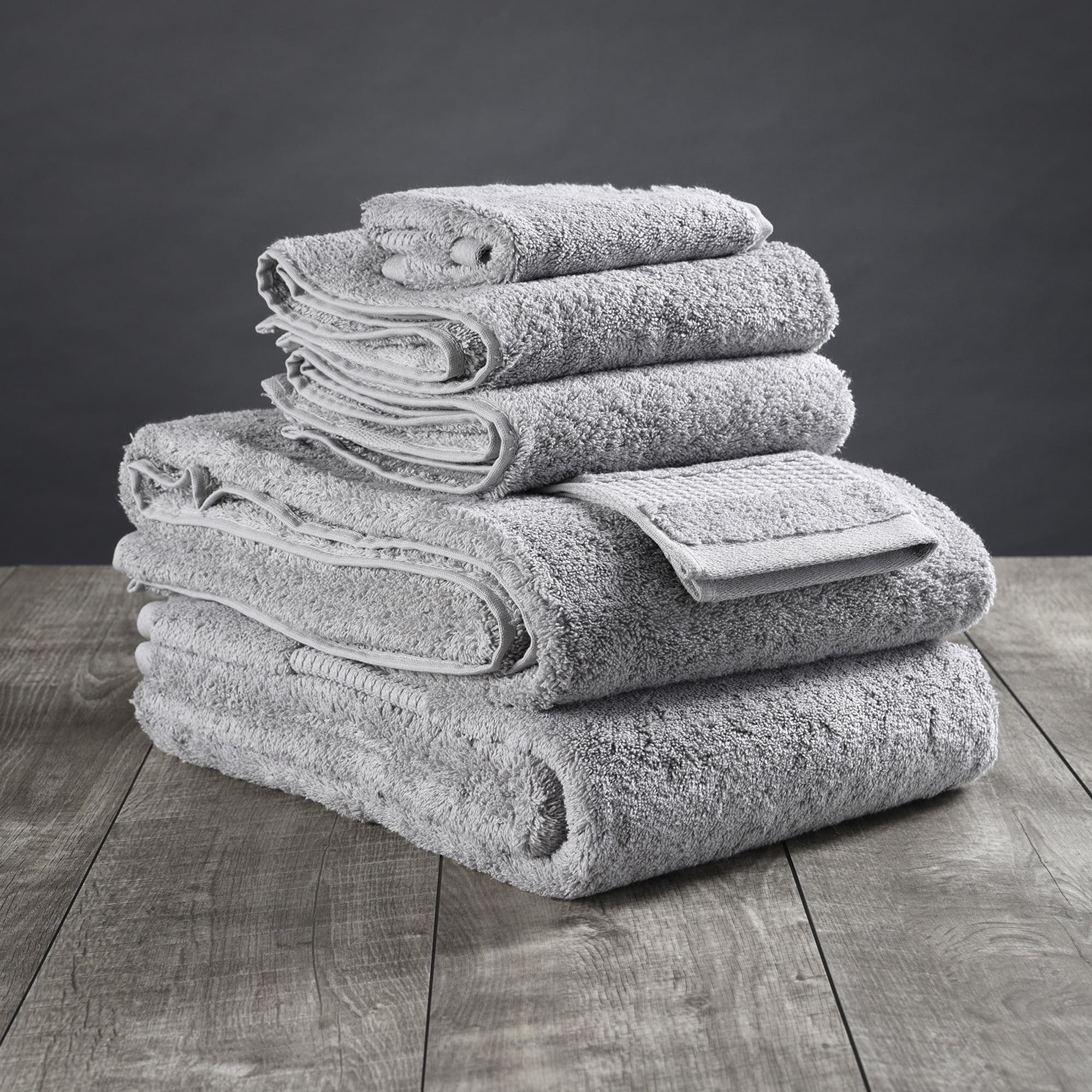 Delilah Home 100% Organic Cotton Towels, 6 piece set (2pcs 13x13,  2pcs 16x30, 2 pcs 30x54)