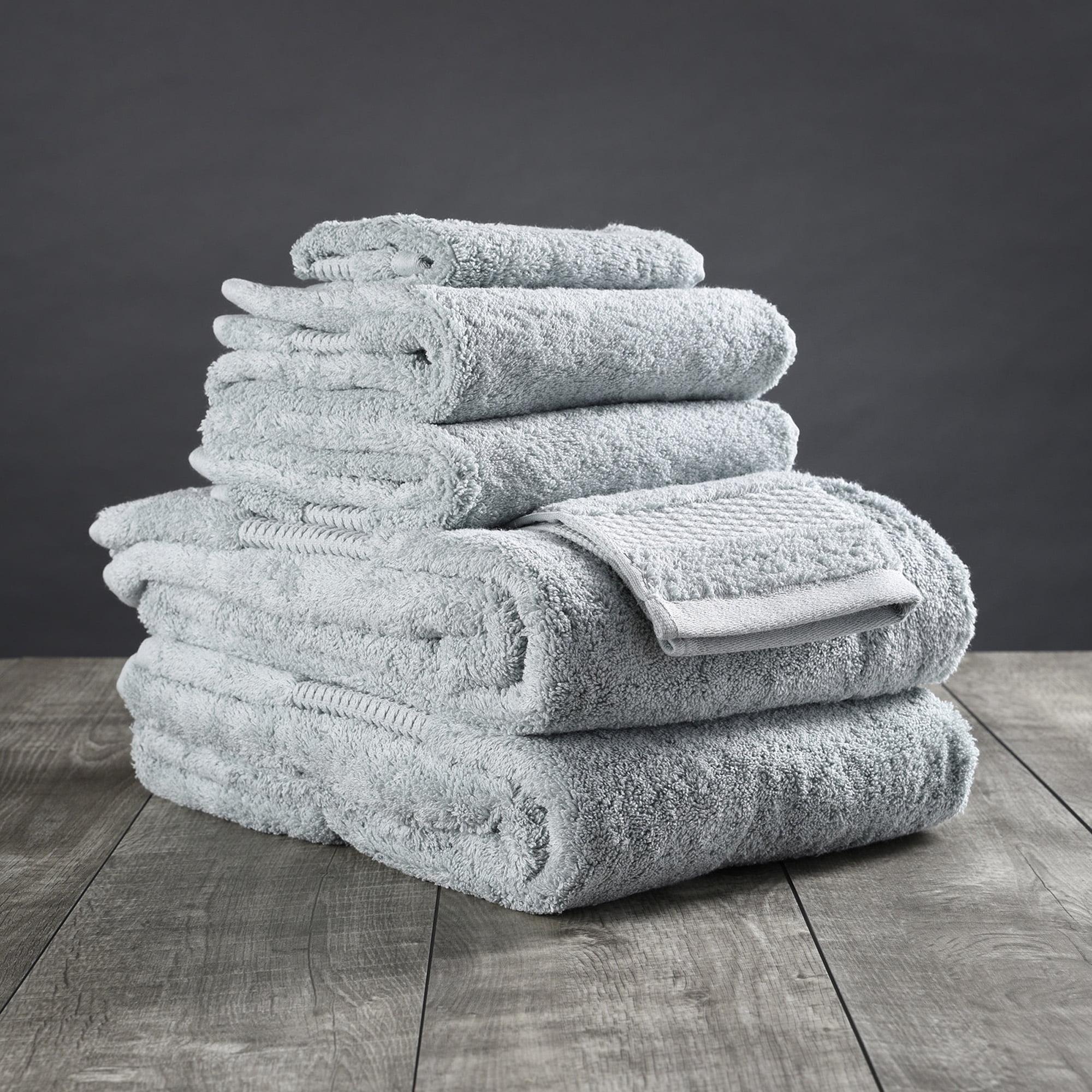 Delilah Home 100% Organic Cotton Towels, 6 piece set (2pcs 13x13,  2pcs 16x30, 2 pcs 30x54)