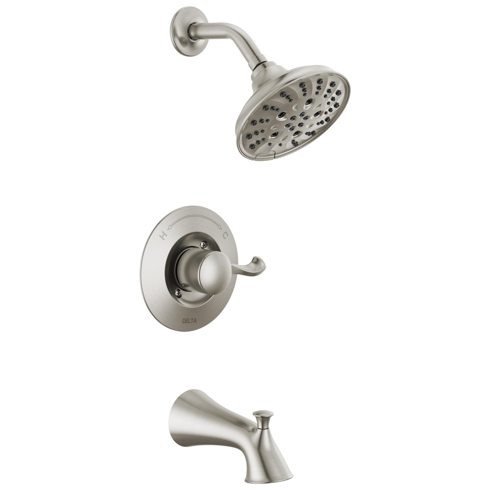 Esato Tub and Shower Faucet with Rough-in Valve and H2Okinetic Technology