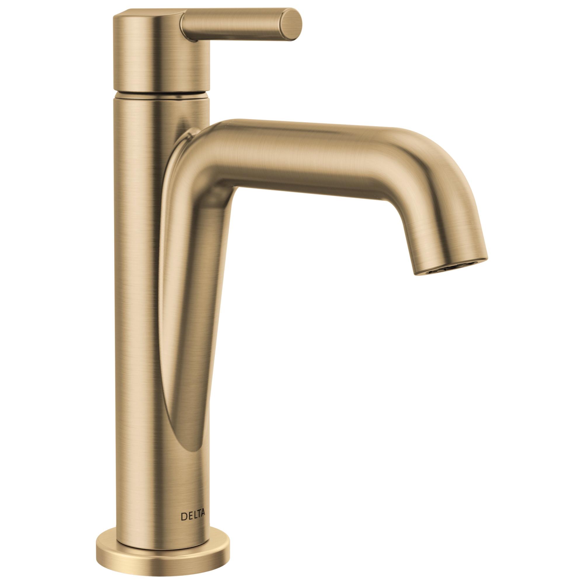 Nicoli Champagne Bronze Single Hole Transitional Bathroom Faucet