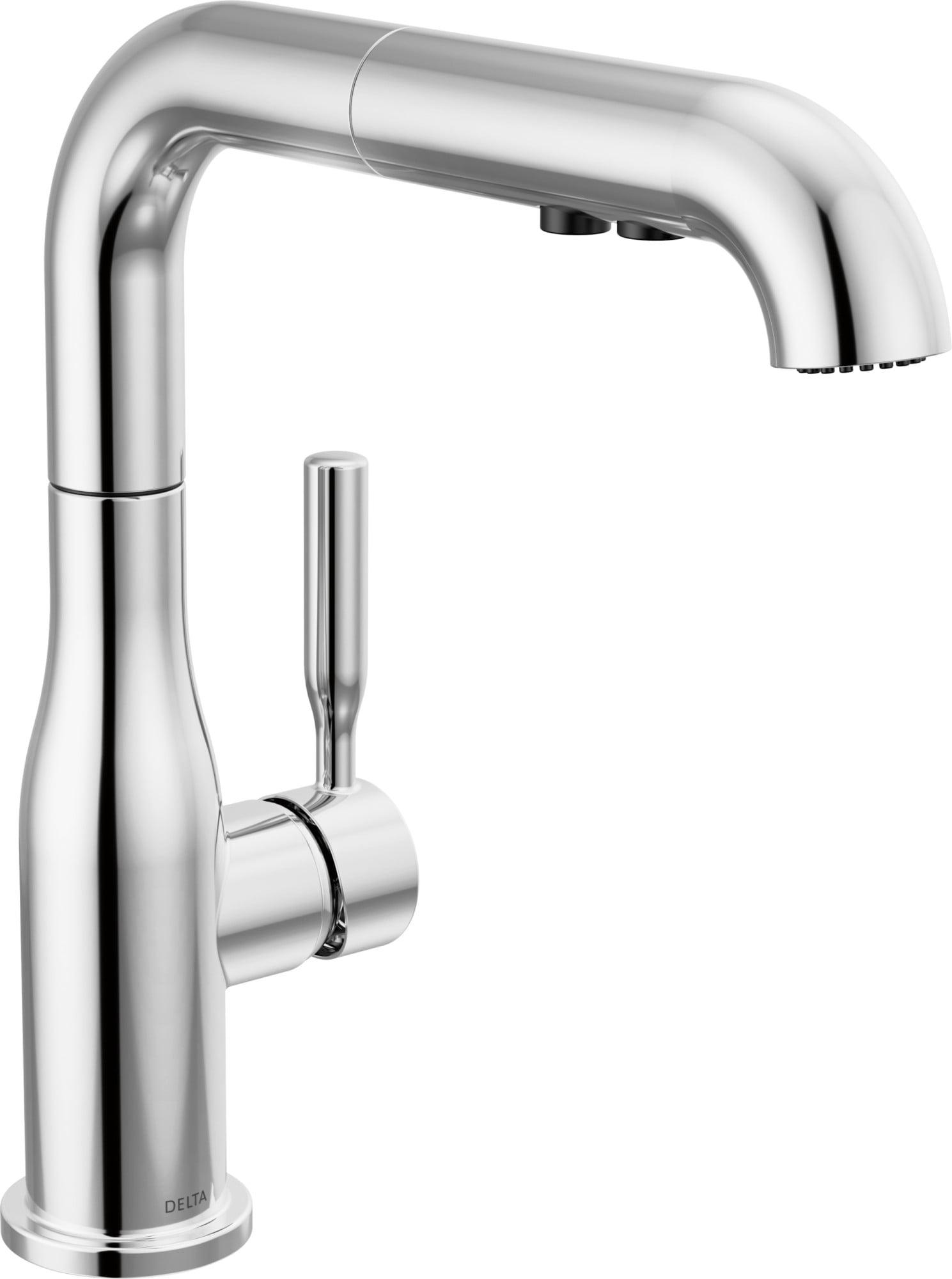 Chrome Single Handle Pull-Out Sprayer Kitchen Faucet