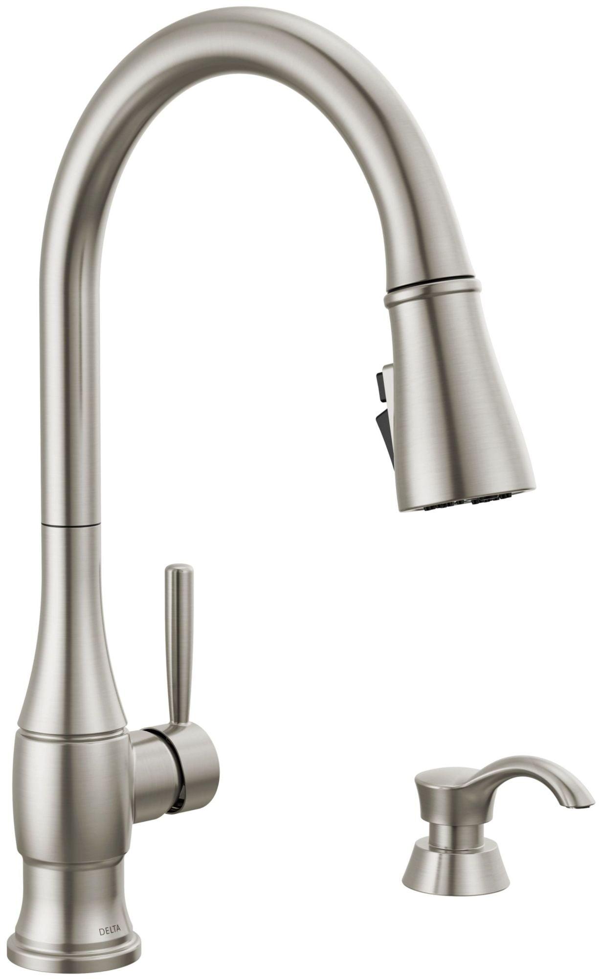 Hazelwood Pull Down Sprayer Kitchen Sink Faucet with Matching Soap Dispenser