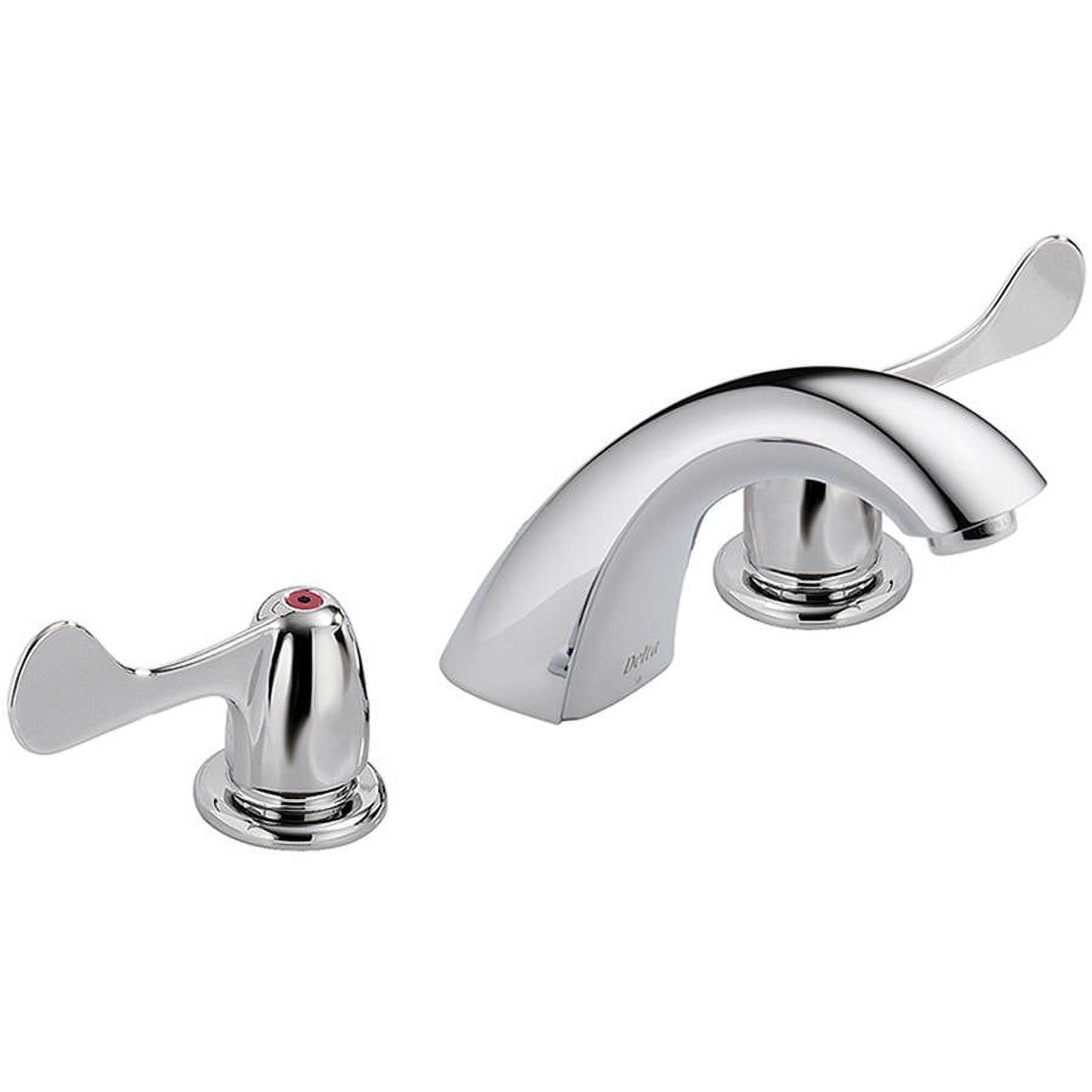 Sleek Chrome Double-Handle Widespread Lavatory Faucet