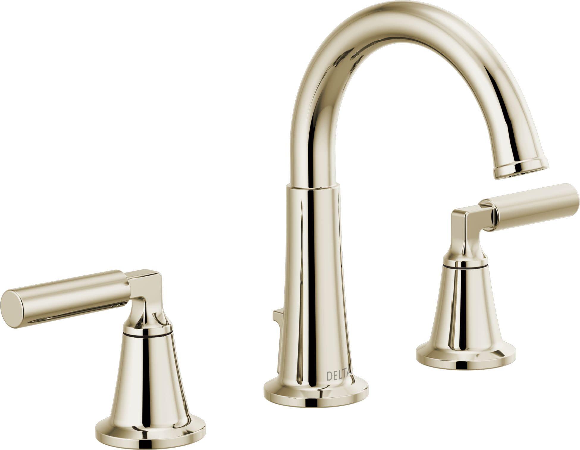 Brilliance Polished Nickel Dual Handle Bathroom Faucet