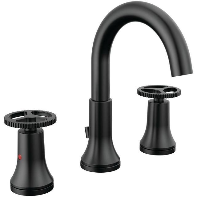 Trinsic Widespread Bathroom Faucet 3 Hole with Wheel Handle, 2-handle Bathroom Sink Faucet