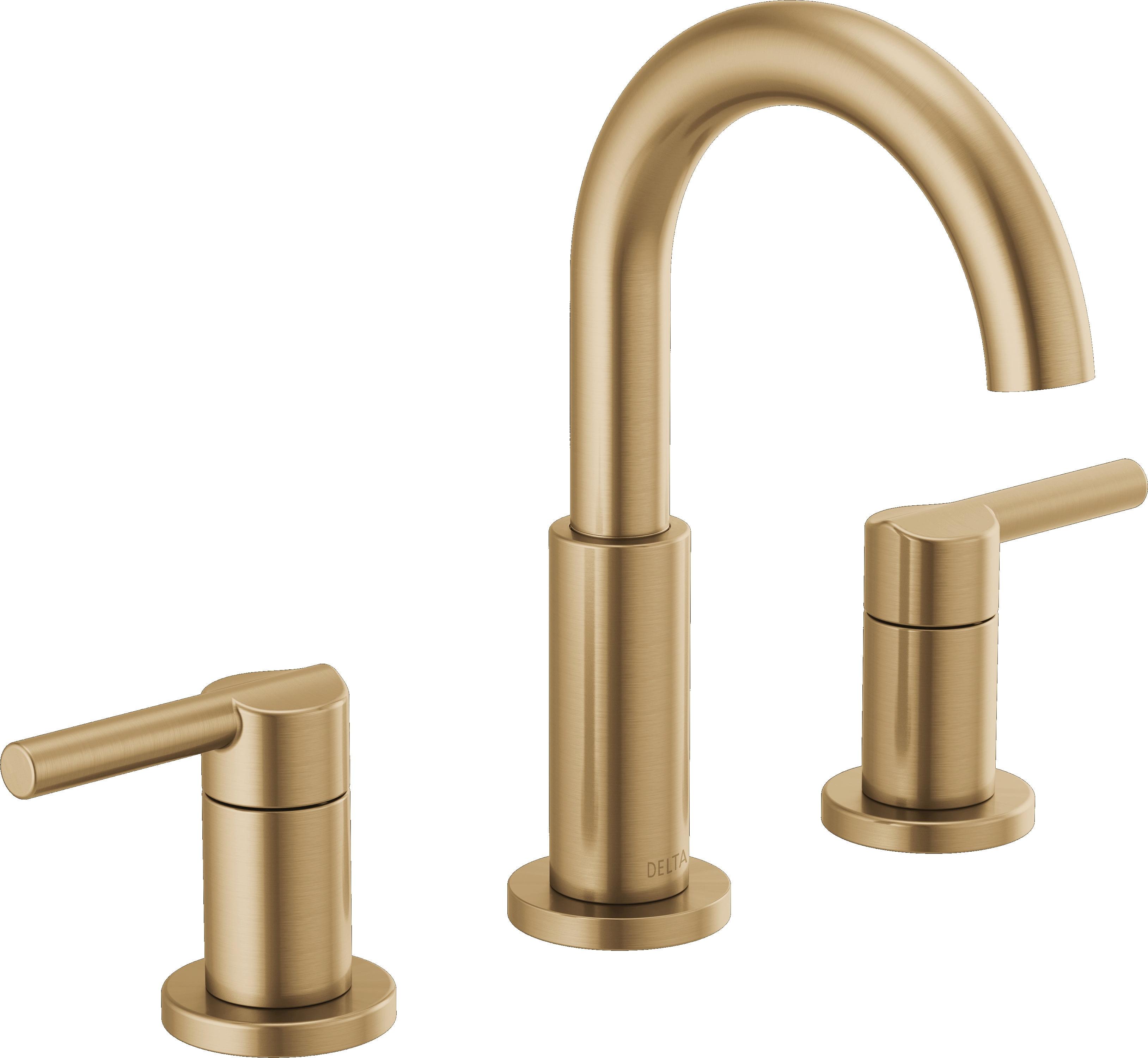 Nicoli Widespread Bathroom Faucet 3 Hole, 2-handle Bathroom Sink Faucet with Drain Assembly