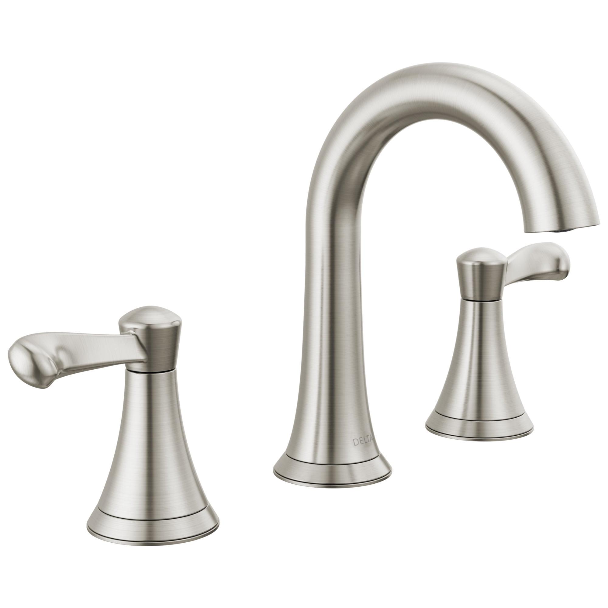 Esato Widespread Bathroom Faucet 3 Hole, 2-handle Bathroom Sink Faucet with Drain Assembly