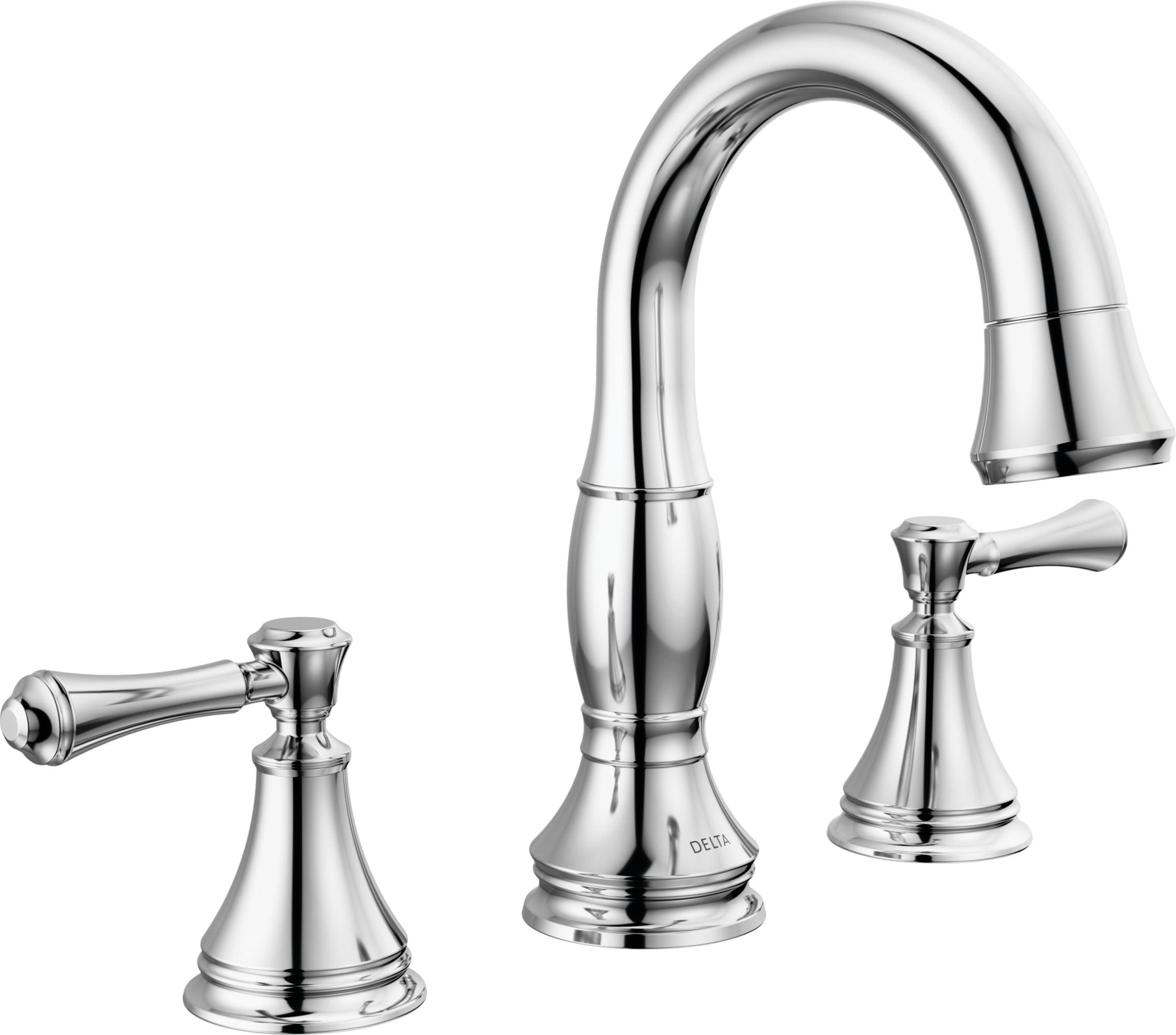 Cassidy Widespread Bathroom Faucet 3 Hole, 2-handle Bathroom Sink Faucet with Drain Assembly