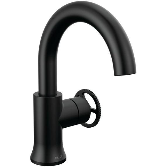 Trinsic Single Hole Bathroom Faucet with Wheel Handle, Single Handle Bathroom Sink Faucet