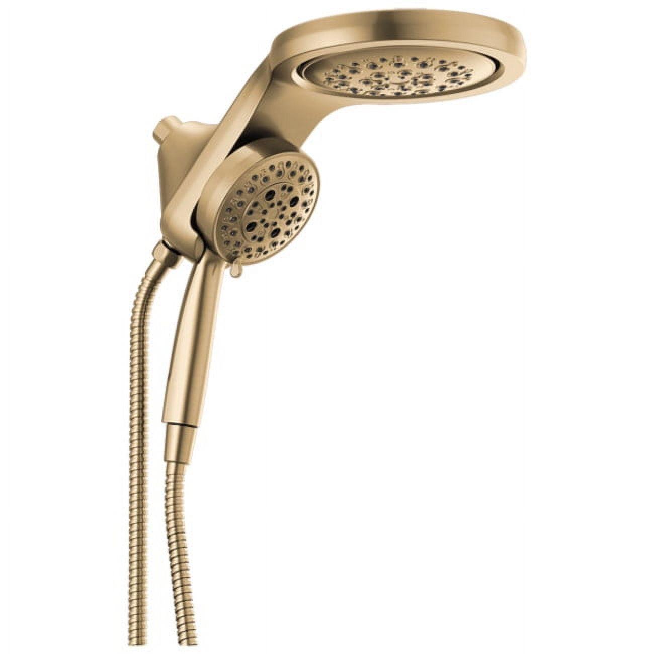 Hydrorain 5 Spray Dual Shower Head and Handheld Shower with Lumicoat and H2Okinetic 2.5 GPM