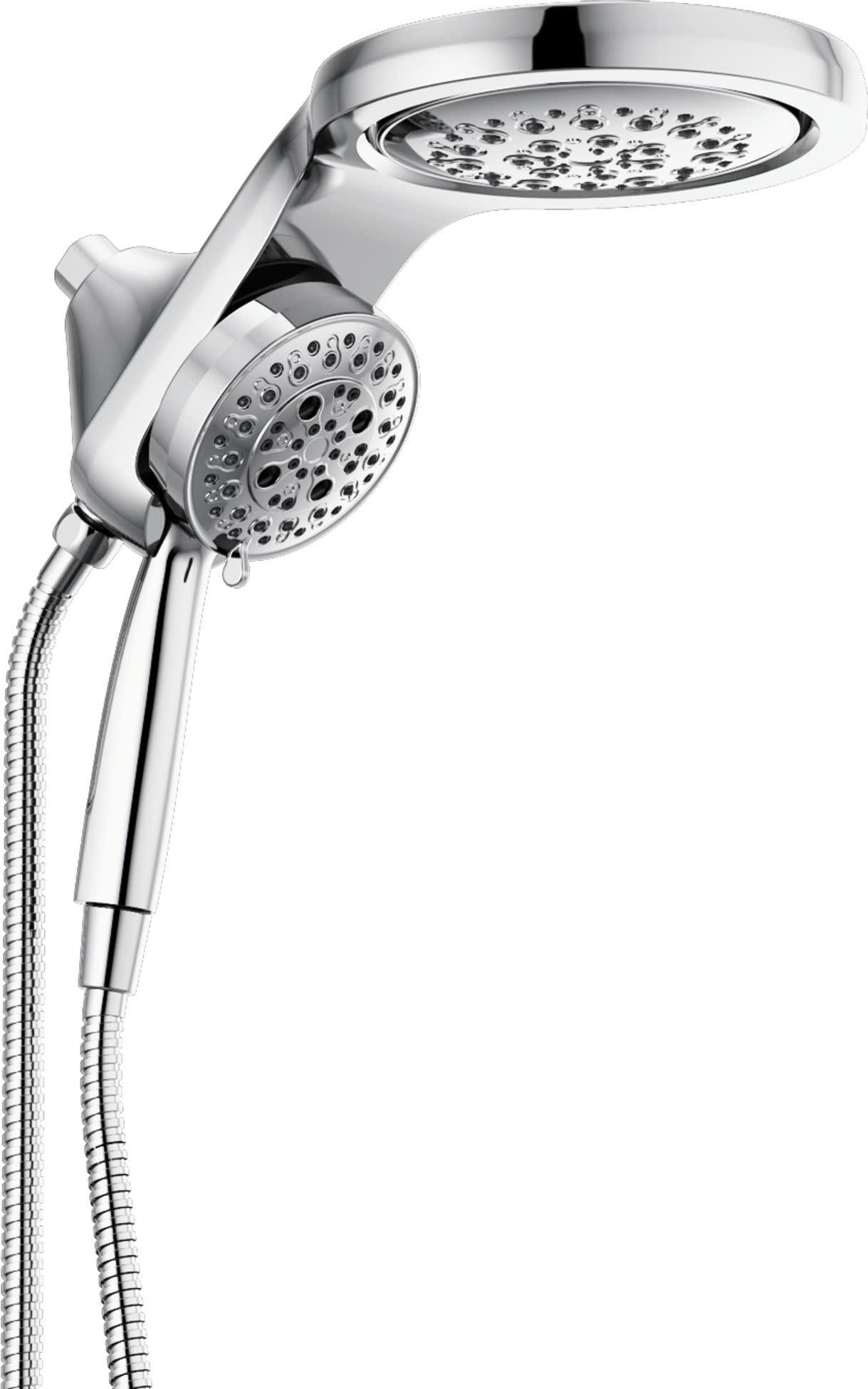 HydraChoice Hydrorain 5 Spray Dual Shower Head and Handheld Shower with H2Okinetic 1.75 GPM