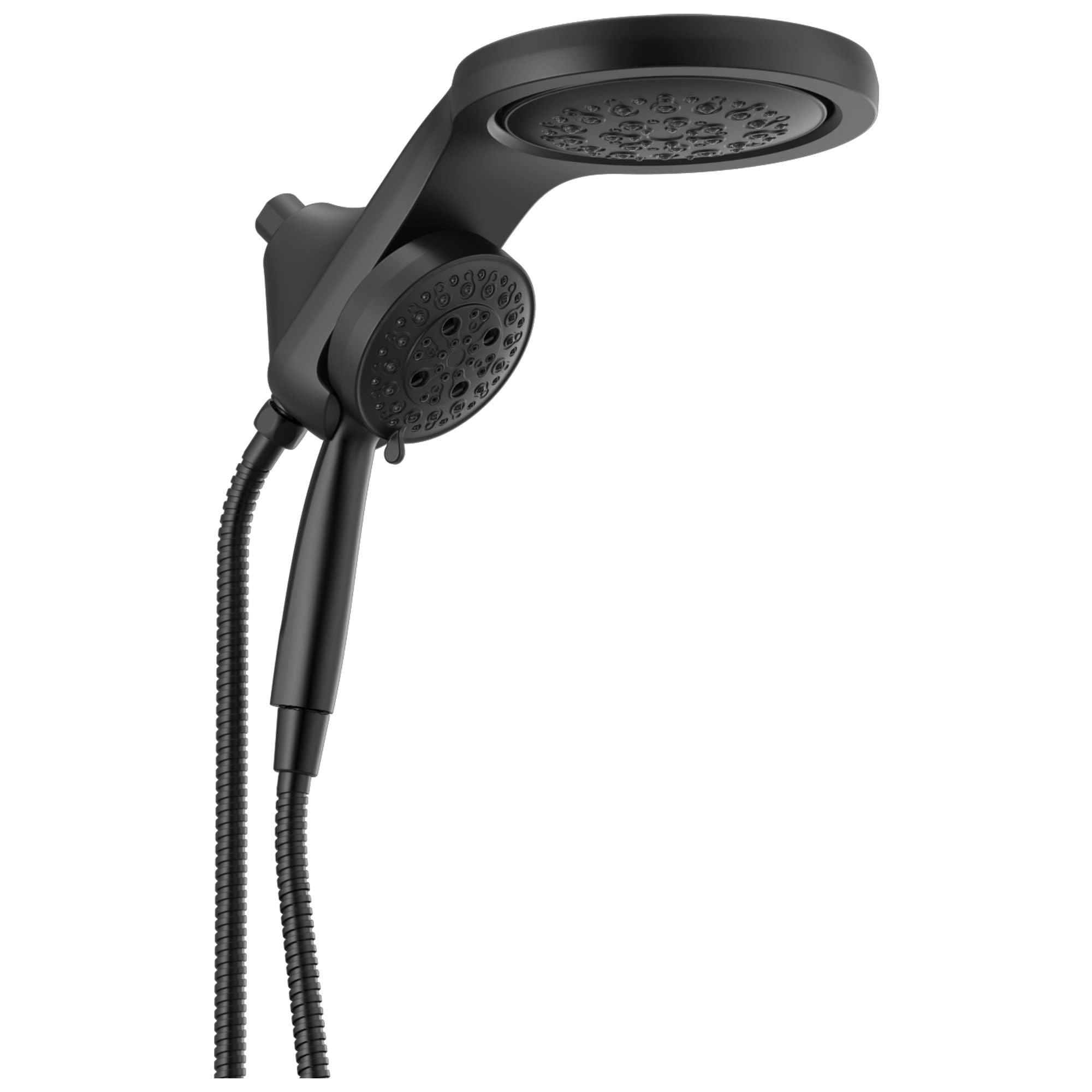 Matte Black Dual Shower Head with Handheld and Rain Function