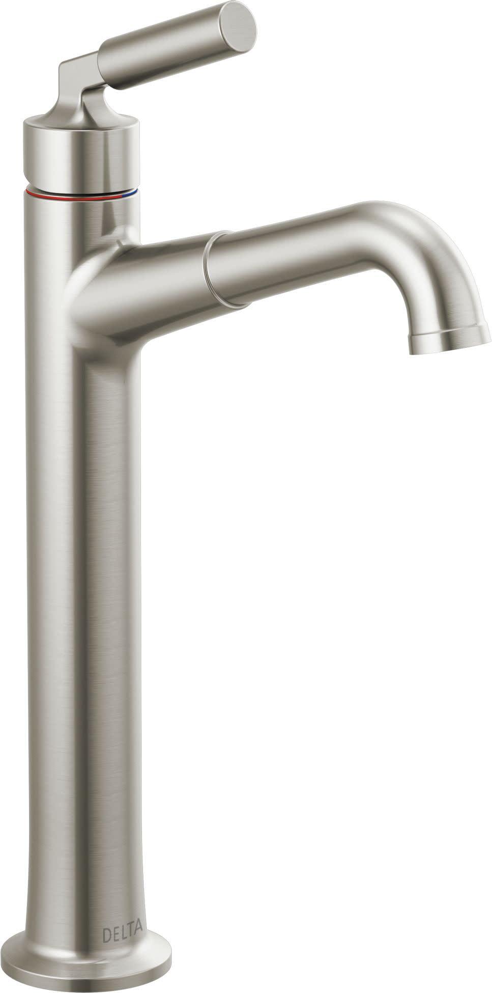 Elegant 13'' Brilliance Stainless Vessel Bathroom Faucet with Diamond Seal